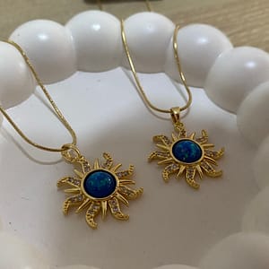 Mavili Güneş Kolye