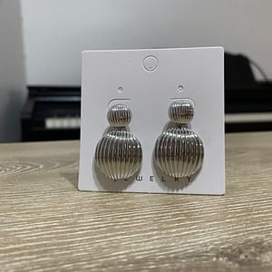 silver yuvarlak küpe