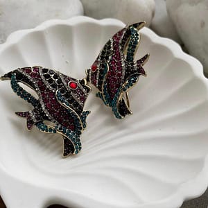 Taşlı Balık Küpe